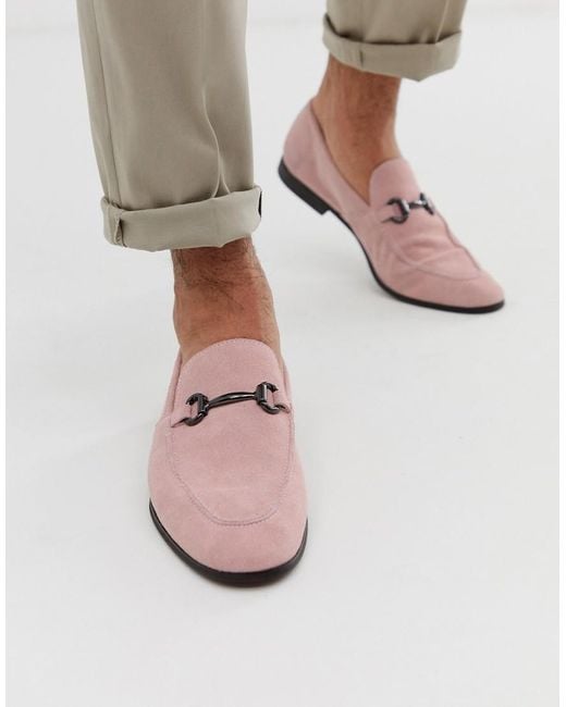 Lemming - Mocassins en daim avec barre - Rose Office pour homme en coloris Pink