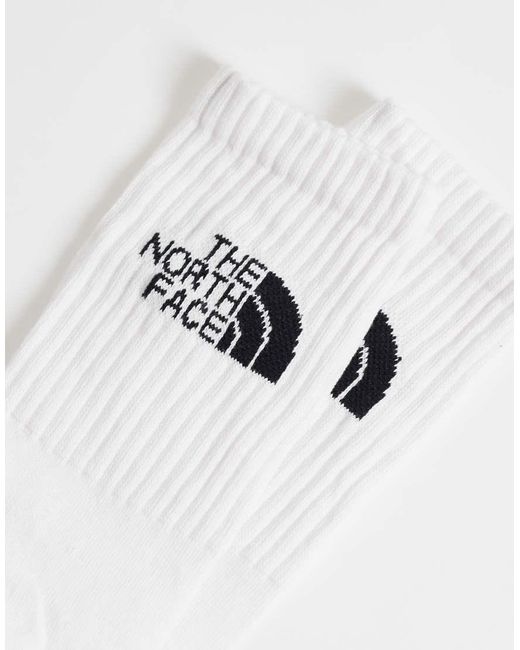 The North Face White Everday Standard 3 Pack Crew Sock