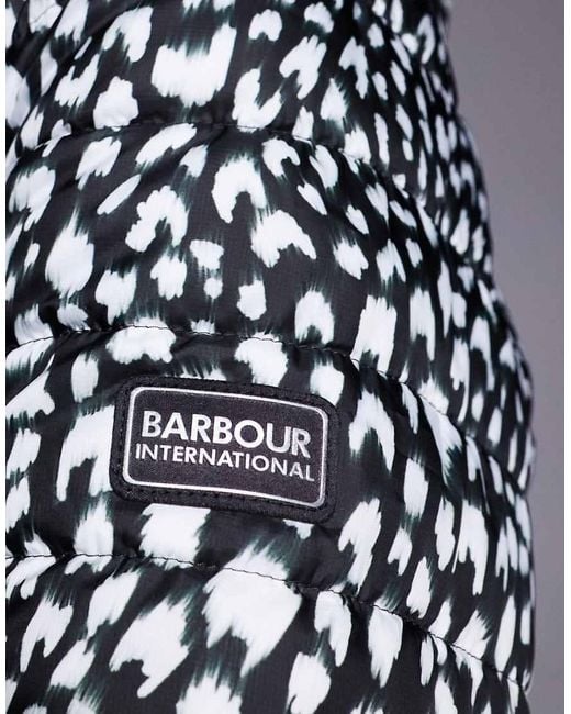 Barbour Gray Printed Jada Puffer Jacket