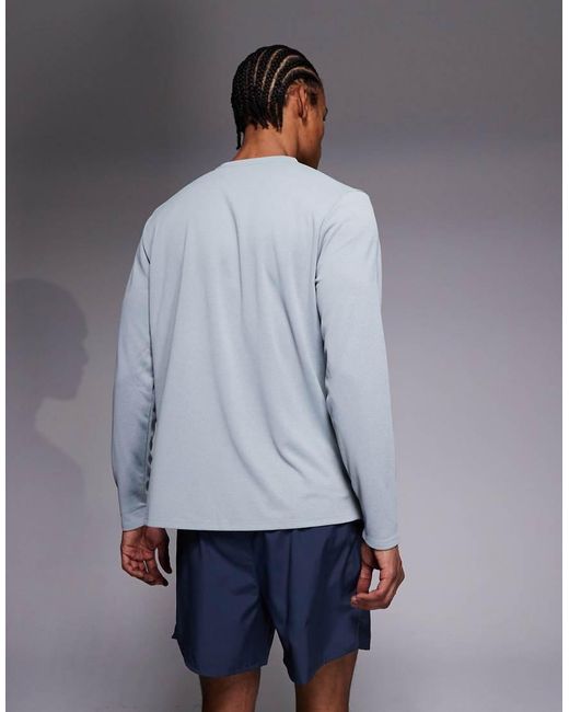 Nike Blue Miler Dri-Fit Long Sleeve Top for men
