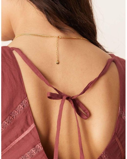 Collana Triplo Filo A Catenina Sottile Placcata di Orelia in Metallic