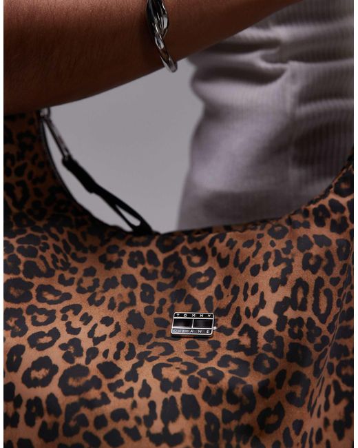Tommy Hilfiger Brown Slouchy Shoulder Bag
