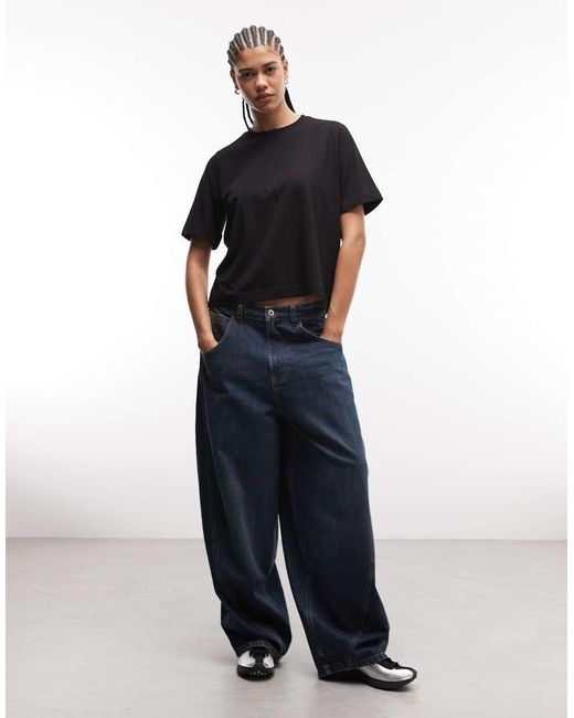 Weekday Blue Perfect Cotton Relaxed T-shirt