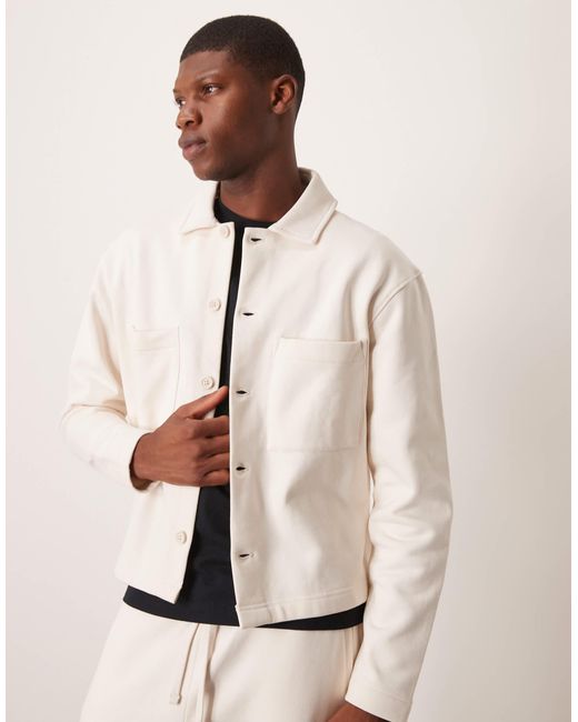 ASOS Natural Premium Heavyweight Shacket for men