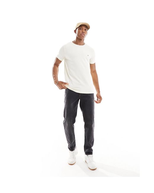 Tommy Hilfiger White Stretch Slim Fit T-shirt for men