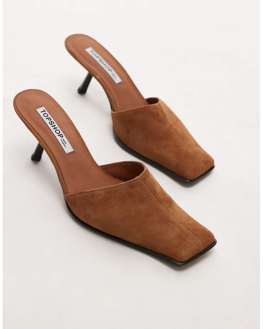 Dante - mules à talon en daim TOPSHOP en coloris Multicolor