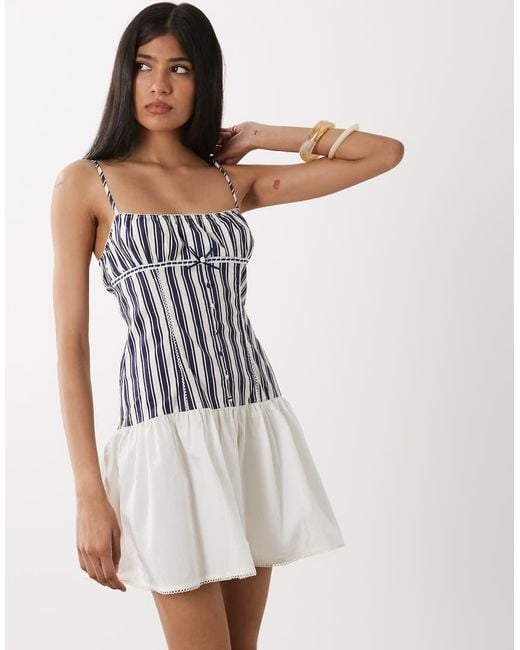 WeWoreWhat Multicolor Dropped Waist Dress