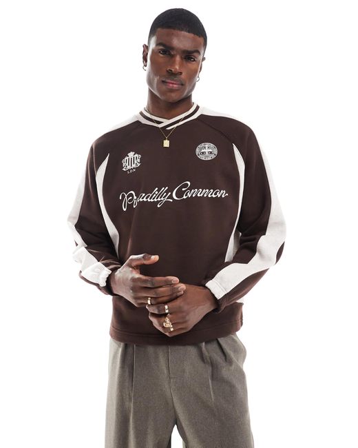 Cotton On Gray Cotton On V Neck Sweater With Piccadilly Graphic for men