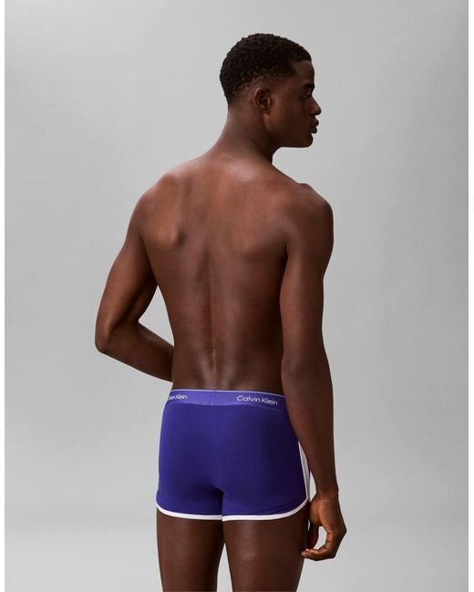 Calvin Klein Trunks Van Katoenstretch in het Blue voor heren
