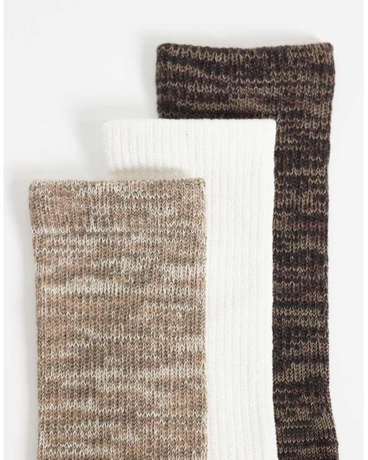 Abercrombie & Fitch White 3 Pack Long Socks for men