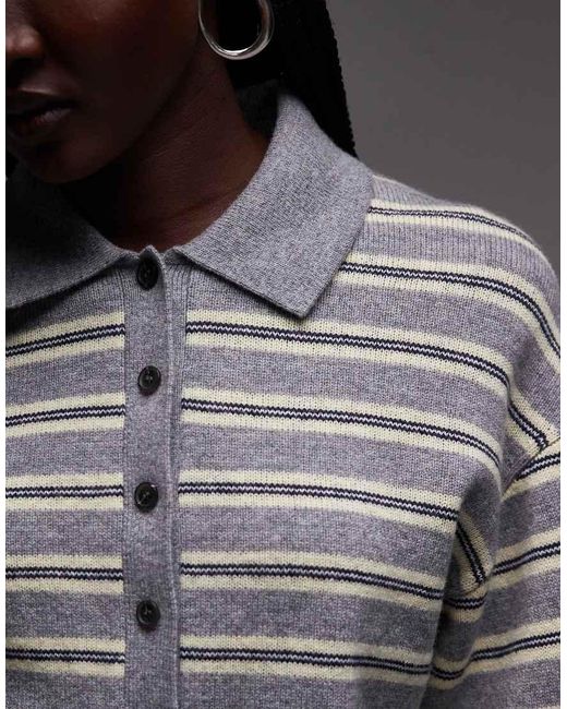ARKET Gray Long Sleeve Polo