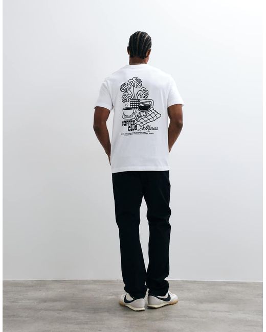 ASOS White T-shirt With Coffee Graphic for men