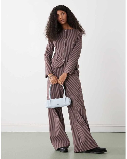 Reclaimed Vintage Purple Tailored Top With Button Down Front