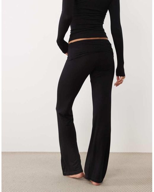 Cotton On White Airy Soft Roll Waist Pant