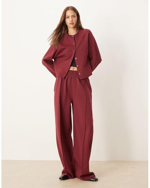ASOS Red Interlock Cardigan