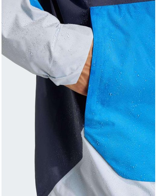Adidas Originals Blue Terrex Xploric 2.5 Layer Climaproof Anorak for men