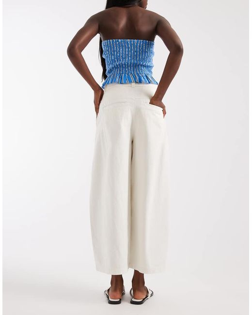 Free People White Laydown Chino