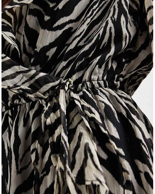 Wednesday's Girl Black Wrap Detail Mini Dress