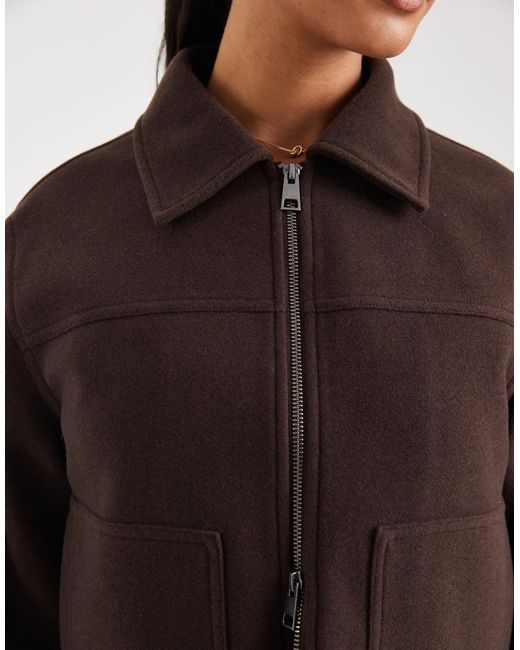 ASOS Blue Top Collar Zip Through Jacket