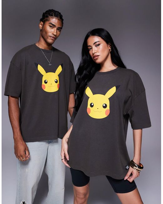 ASOS Gray – pokémon – unisex – oversize-t-shirt