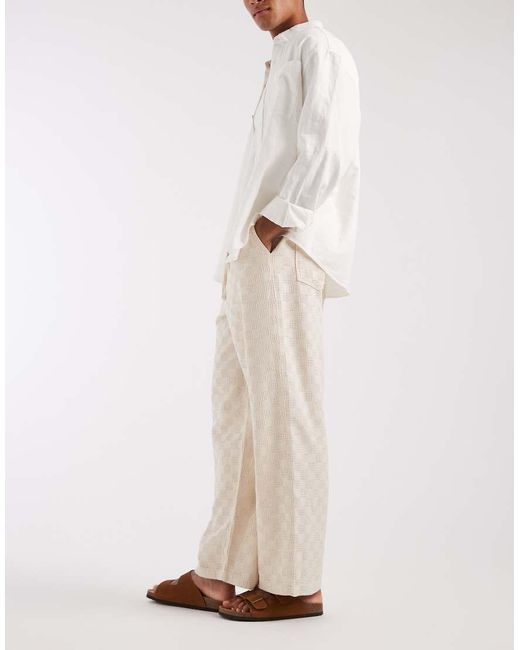 ASOS Natural Textured Pants for men