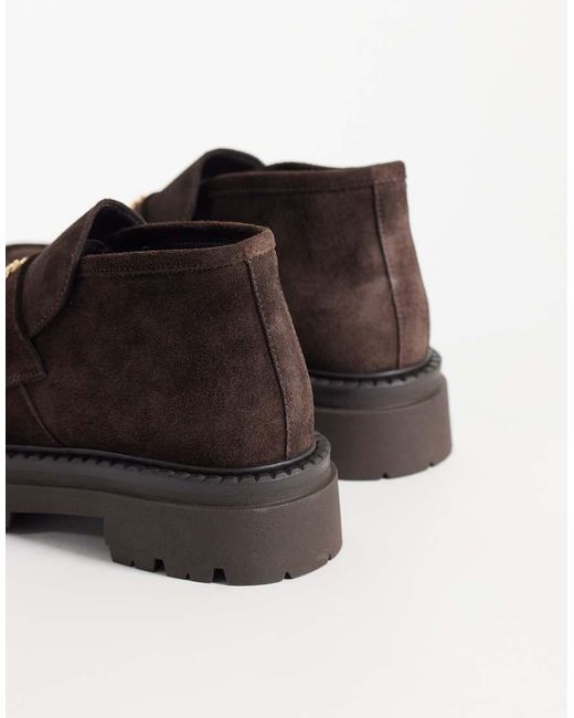 Steve Madden Brown Karima Chunky Suede High Top Loafer
