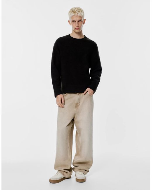 Pull en maille douce Pull&Bear pour homme en coloris Black