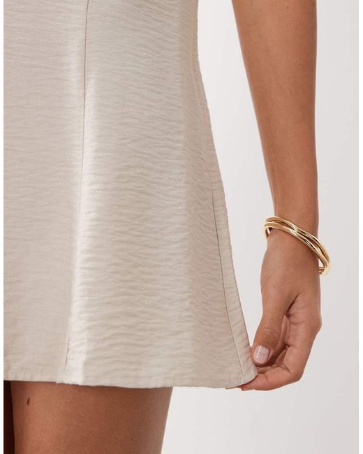 Mango White Strappy Mini Dress