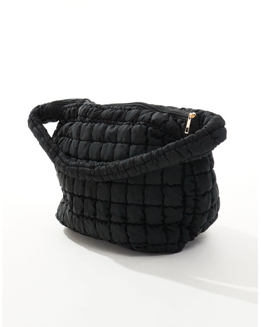 Glamorous Black Oversized Padded Shoulder Bag