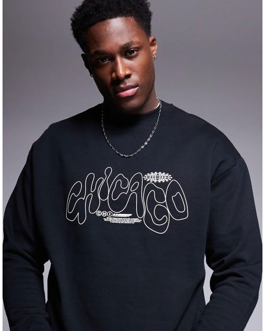 ASOS – oversize-pullover in Blue für Herren