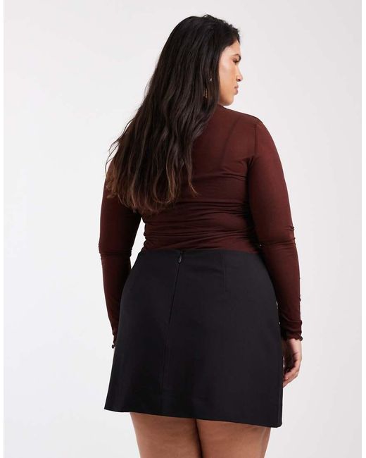 ASOS Curve Tailored Split Mini Skirt