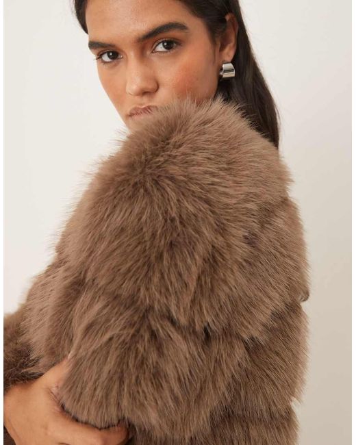 Jdy Brown Faux Fur Jacket