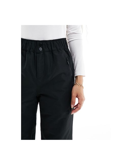 Petite - pantaloni da sci a fondo ampio neri di Threadbare in Black