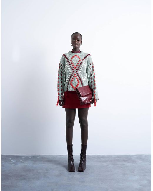 TOPSHOP Red – strickpullover