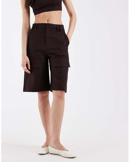 ASOS White Tailo Utility Bermuda Shorts