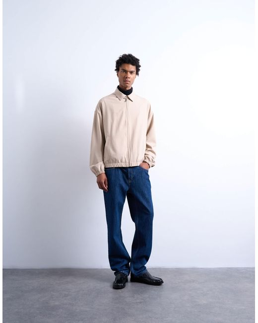 Topman White Harrington Jacket for men