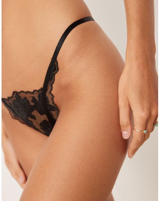 Free People Black – charlotte – tanga aus spitze