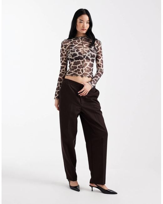 ASOS Brown Long Sleeve Top