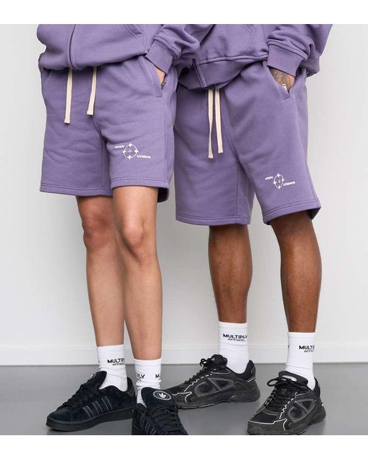 Pantalones Cortos Morado Focus De Multiply Apparel de color Purple