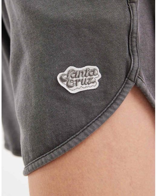 Santa Cruz Black Stacked Logo Jogger Shorts