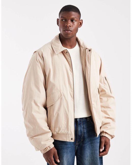 ASOS Natural Bomber for men