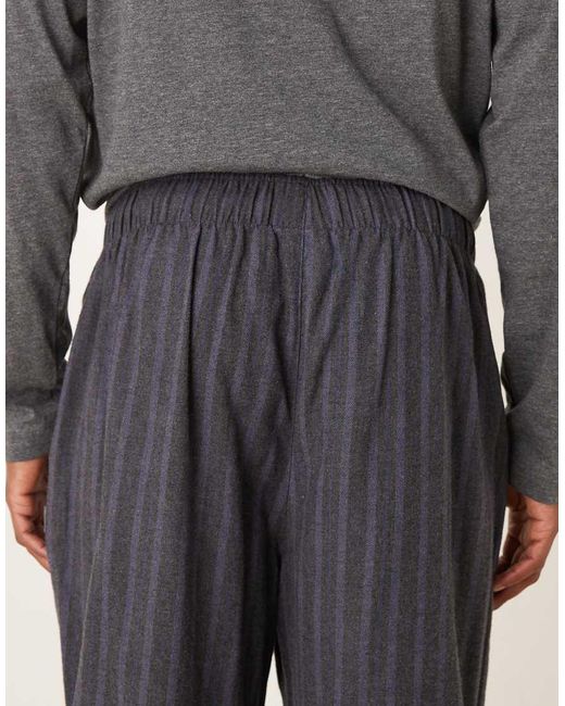 Calvin Klein Gray Long Sleeve Top And Trousers Pyjama Set for men