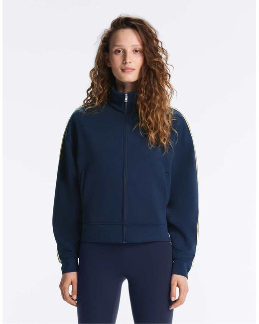 Oysho Blue Twill Jacket With Side Tape