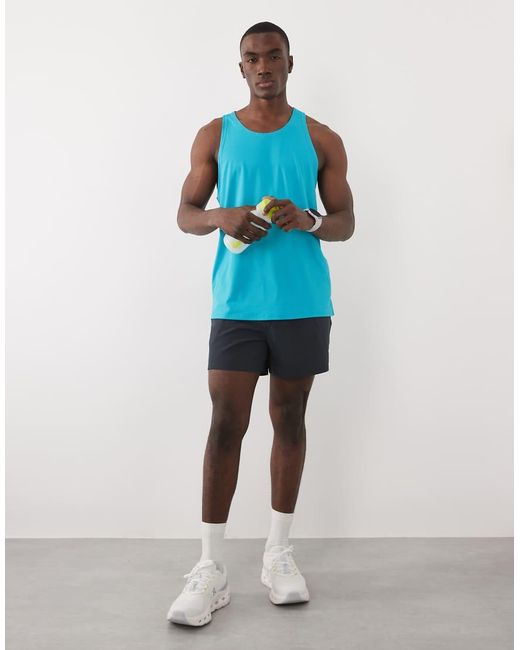4505 Sneldrogende Trainingsshort Van 5 Inch Met Ritszakken in het Gray voor heren