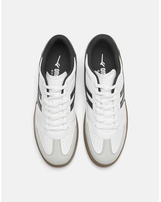 Pull&Bear White Retro Trainers for men