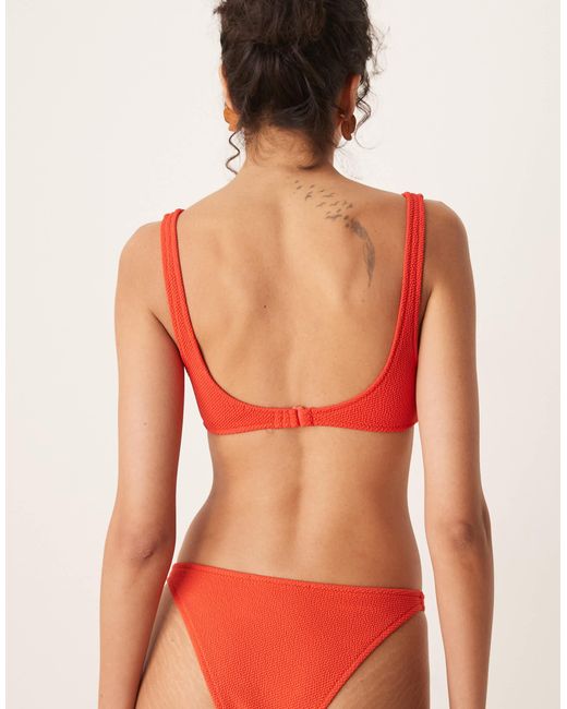 Mango Orange – strukturierte bikinihose