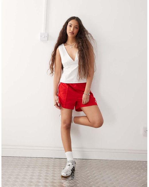 Weekday Red V Neck Top