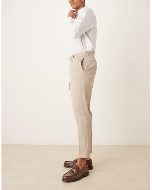 ASOS Natural Smart Tapered Trouser for men