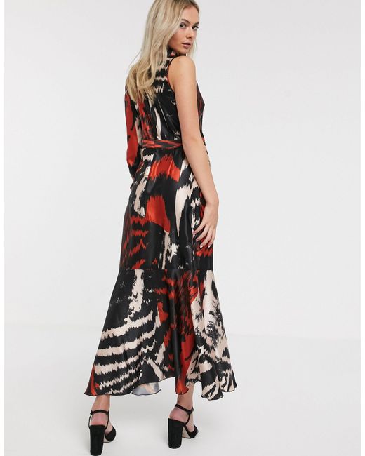 satin midaxi dress