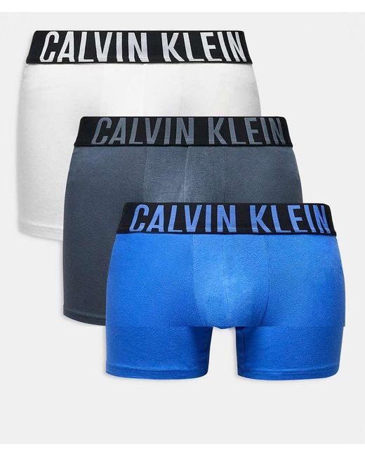Calvin Klein Blue Intense Power 3 Pack Cotton Boxer Briefs for men